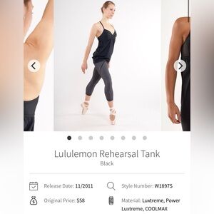 lululemon athletica Rehearsal tank dark purple